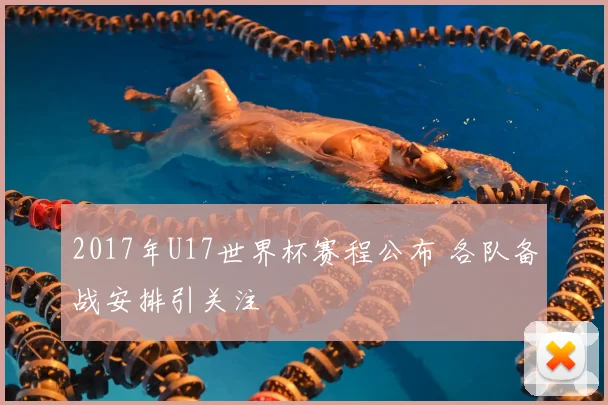 2017年U17世界杯赛程公布 各队备战安排引关注